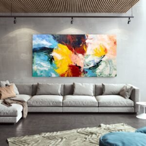 Contemporary Abstract Expressionism I "Warmth Between Cool"